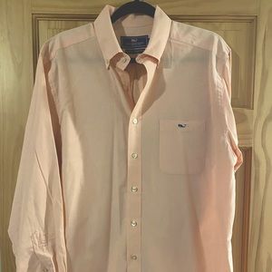 Vineyard Vines Mens Orange Button Shirt